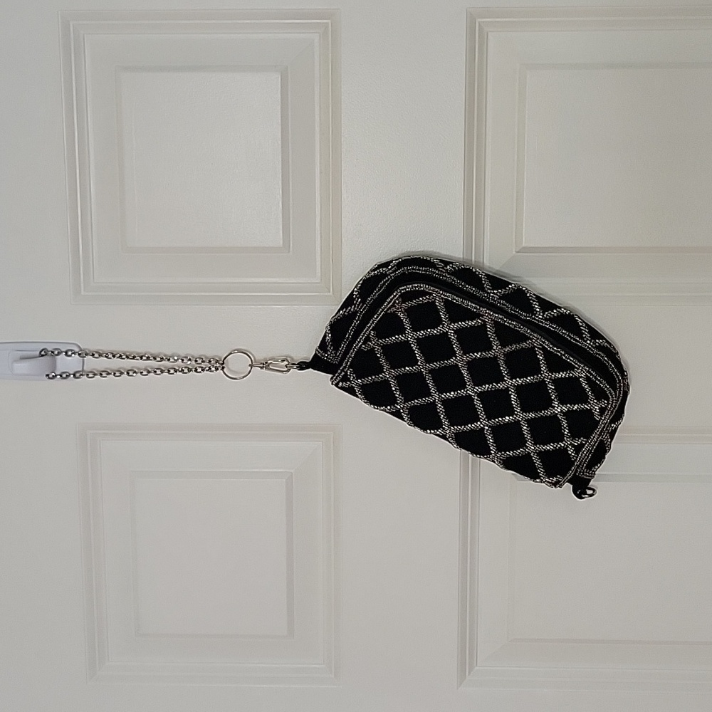 H&M Velvet Beaded Wristlet